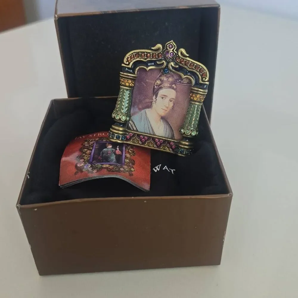 Jay Strongwater Vtg Mini Photo Frame, Rare Find, New in Box, Velvet Pouch